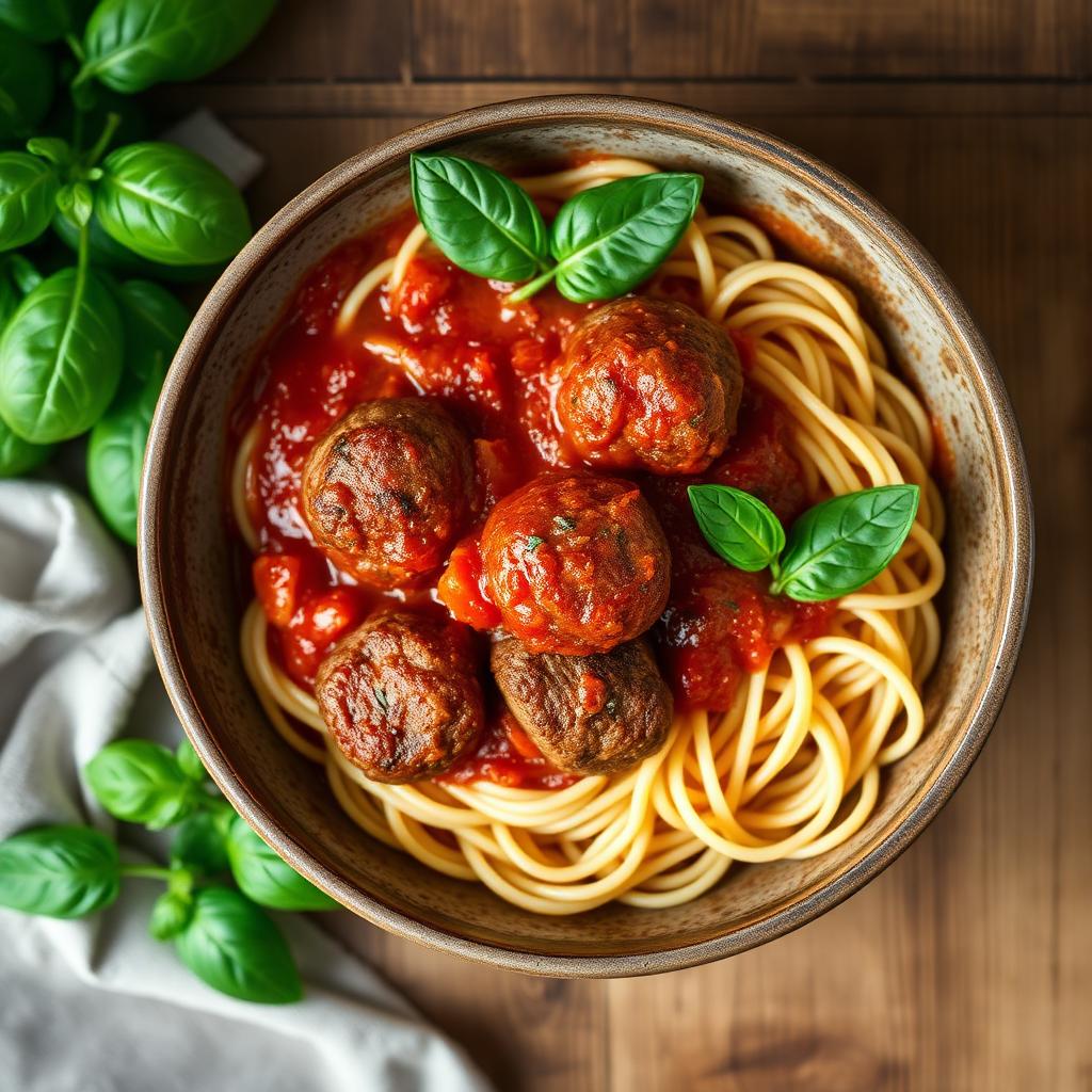Grass-Fed Beef Meatballs with Tomato Sauce — organic whole-food recipe