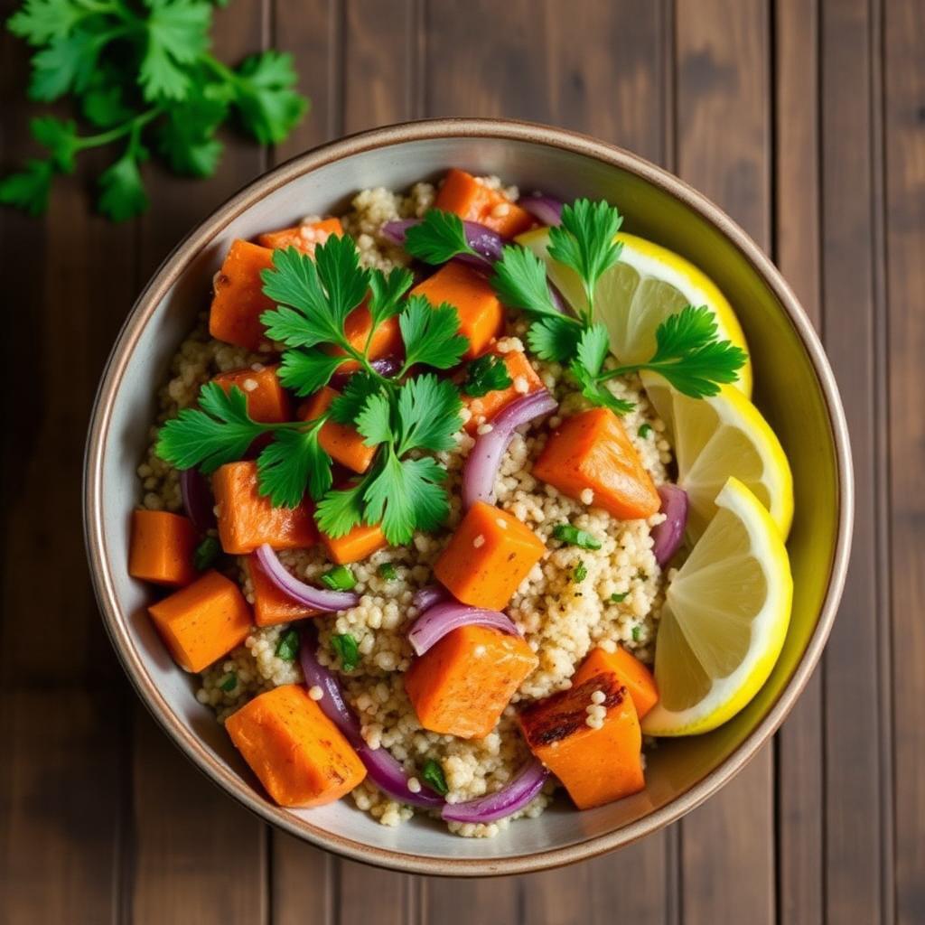 Roast Root Veg & Quinoa Bowl — organic whole-food recipe